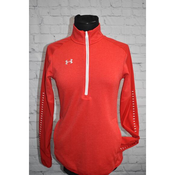 Under Armour Tops - Under Armour Gym Shirt Womens 1/4 Zip Size Small Loose ColdGear Polyester